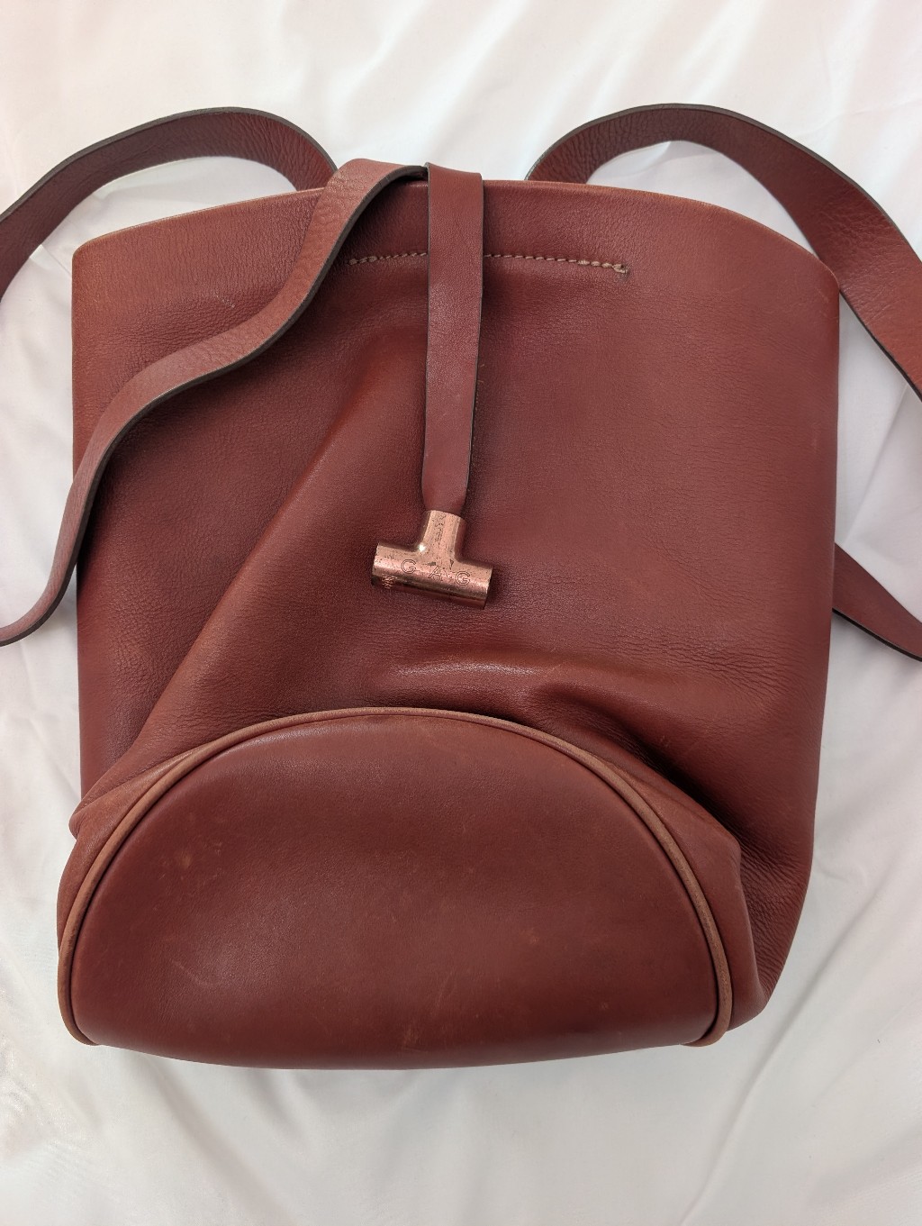 Gag Bag Mexico Brown Leather Backpack - Classic Minimalist Design